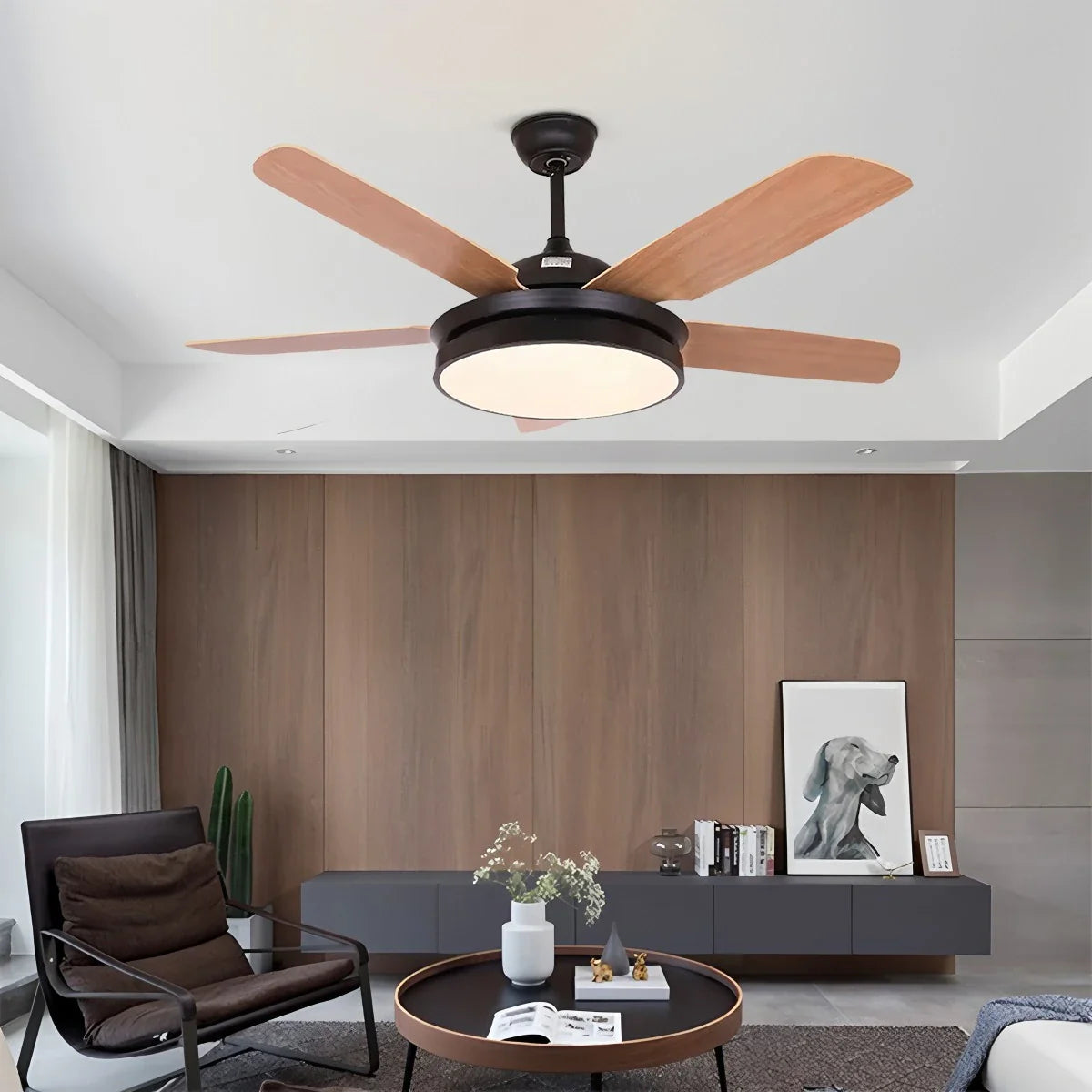 Feyran 5 Blade Ceiling Fan Light for Living Room