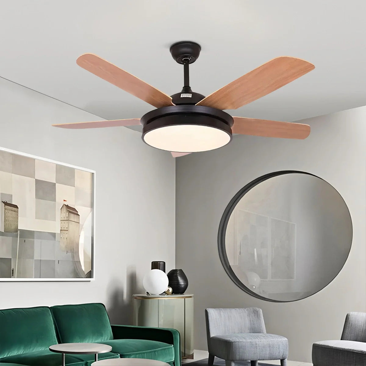 Feyran 5 Blade Ceiling Fan Light for Living Room
