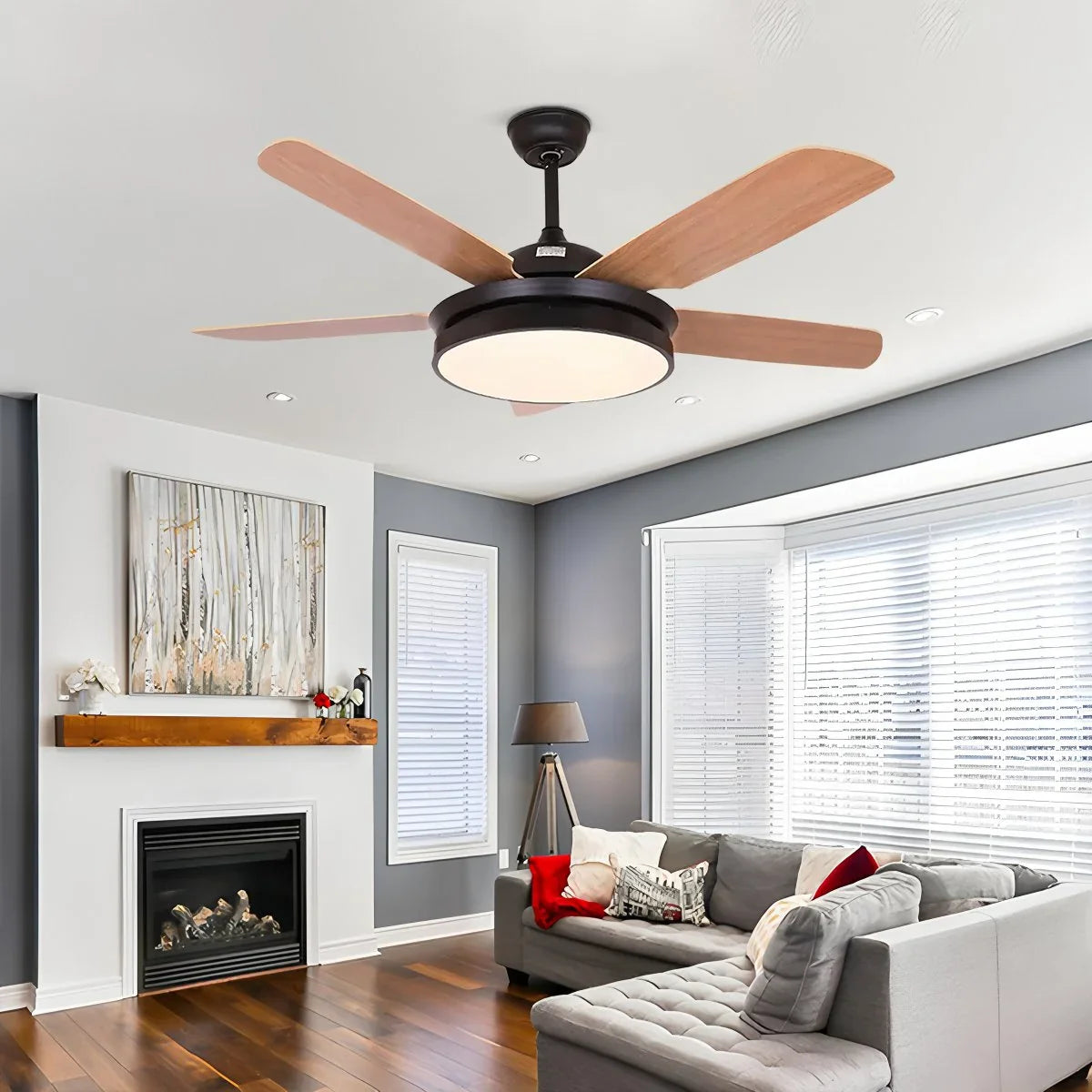 Feyran 5 Blade Ceiling Fan Light for Living Room