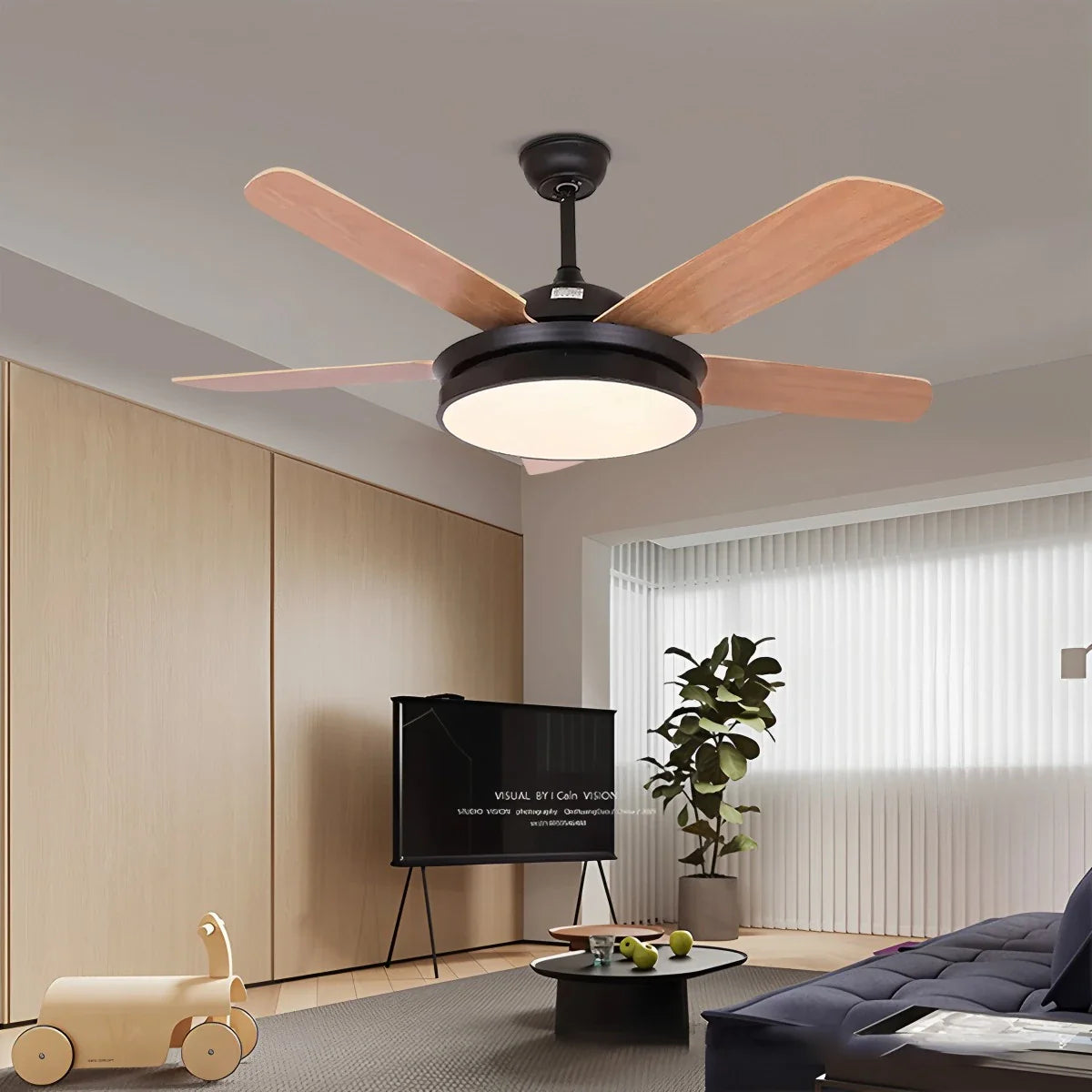 Feyran 5 Blade Ceiling Fan Light for Living Room