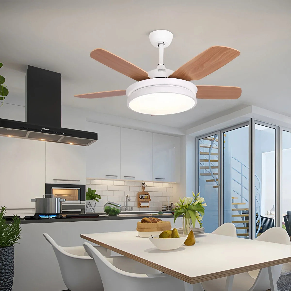 Feyran 5 Blade Ceiling Fan Light for Living Room