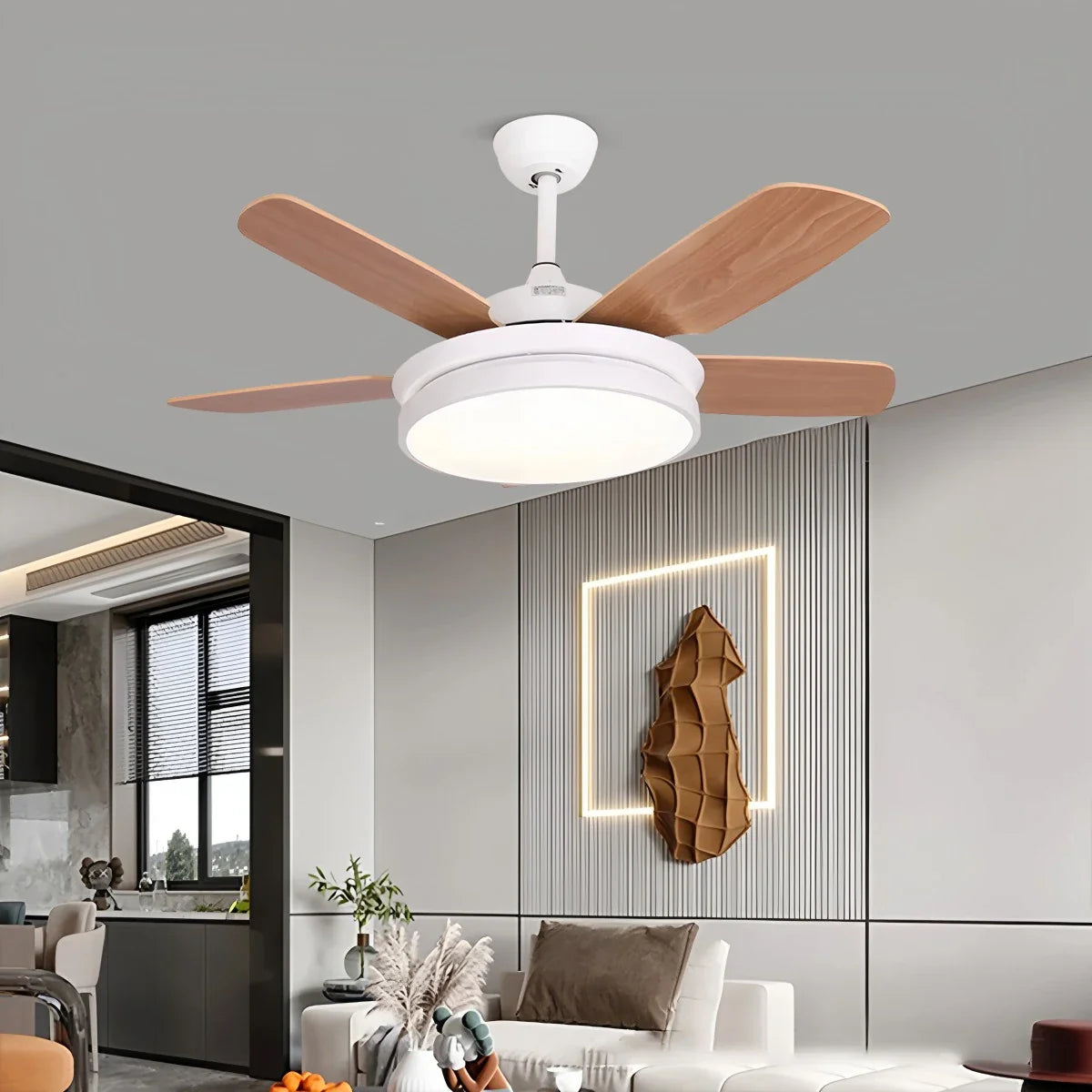 Feyran 5 Blade Ceiling Fan Light for Living Room
