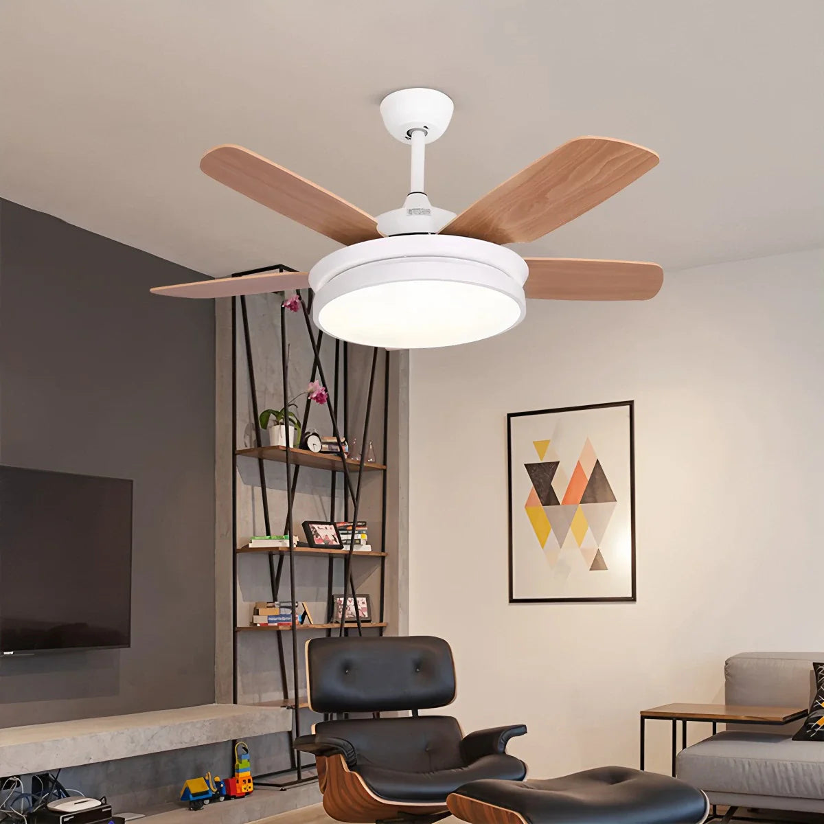 Feyran 5 Blade Ceiling Fan Light for Living Room