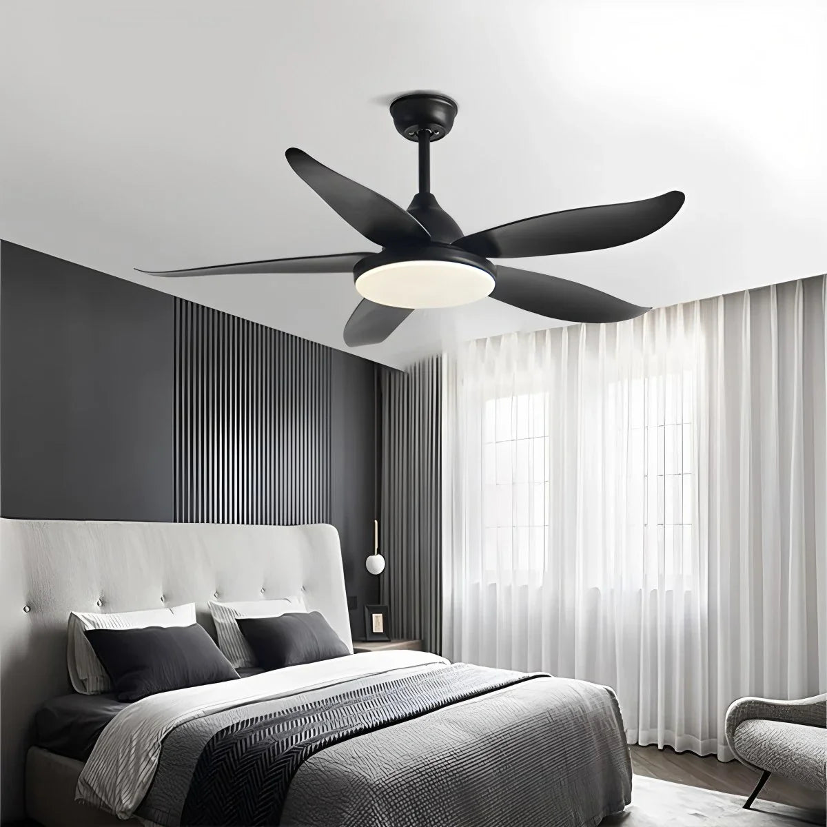 Feyran 5 Blade Contemporary Ceiling Fan Lamp