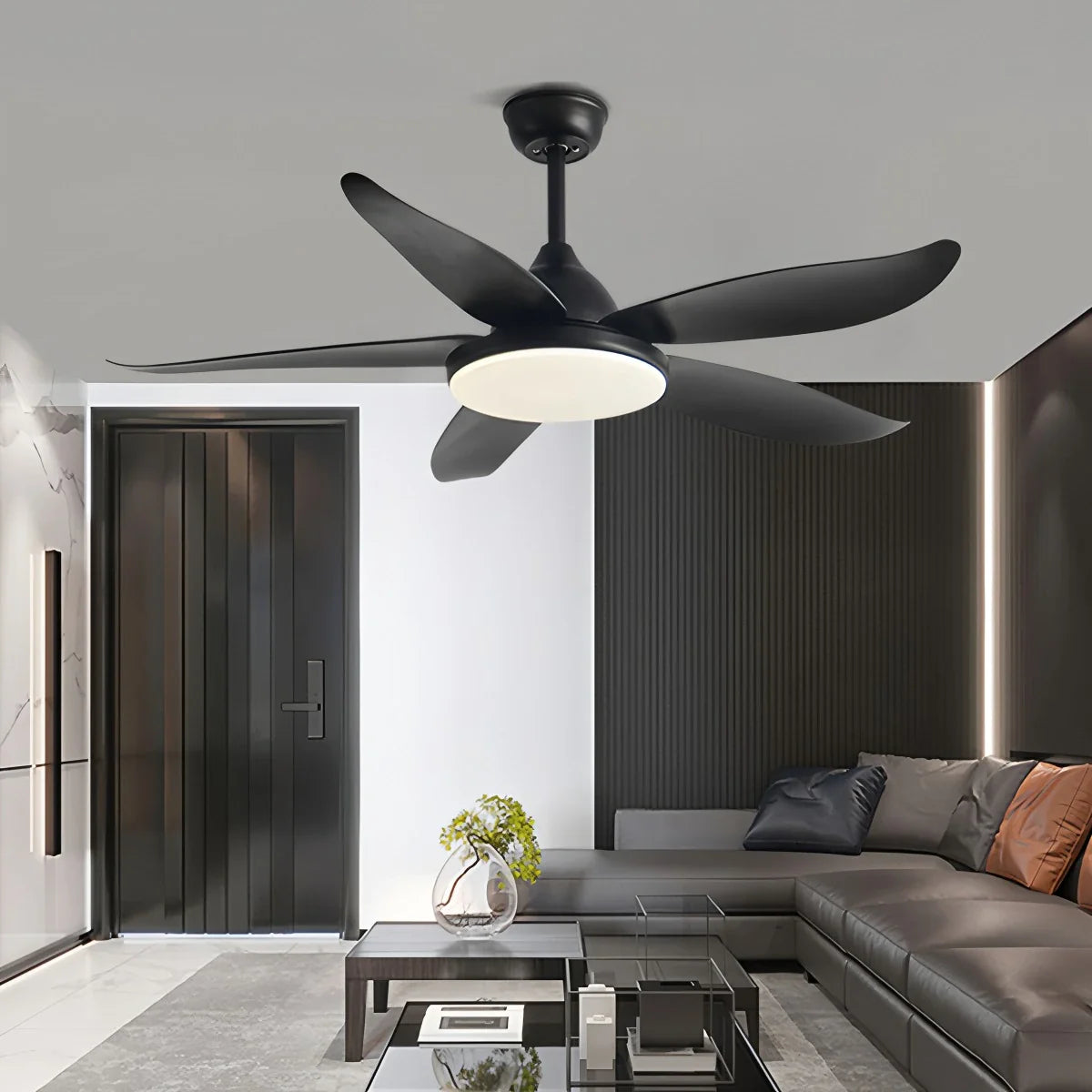 Feyran 5 Blade Contemporary Ceiling Fan Lamp