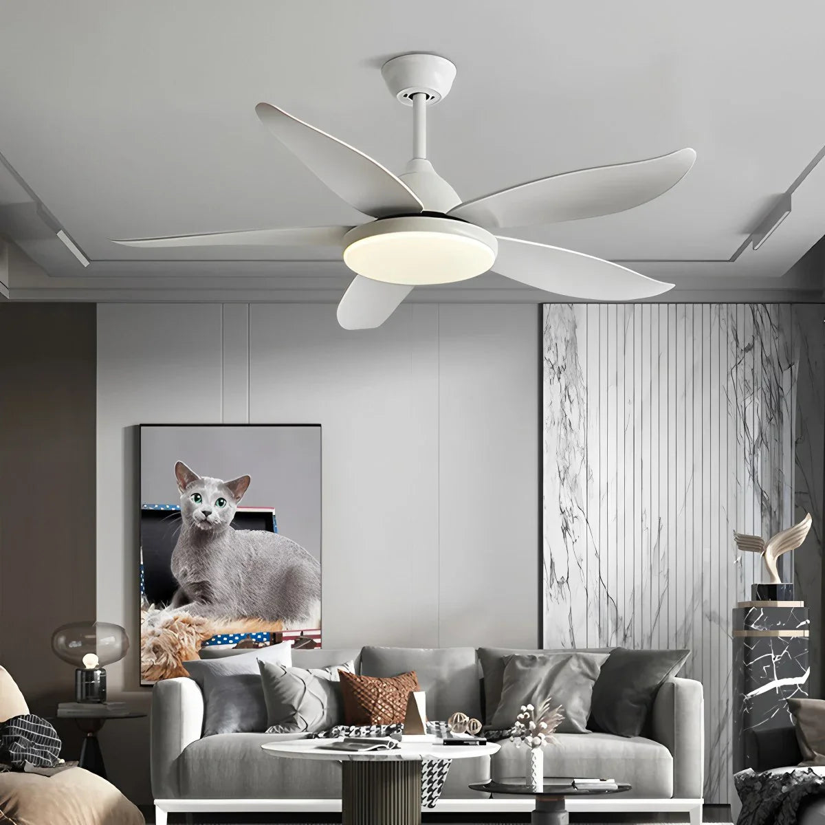Feyran 5 Blade Contemporary Ceiling Fan Lamp