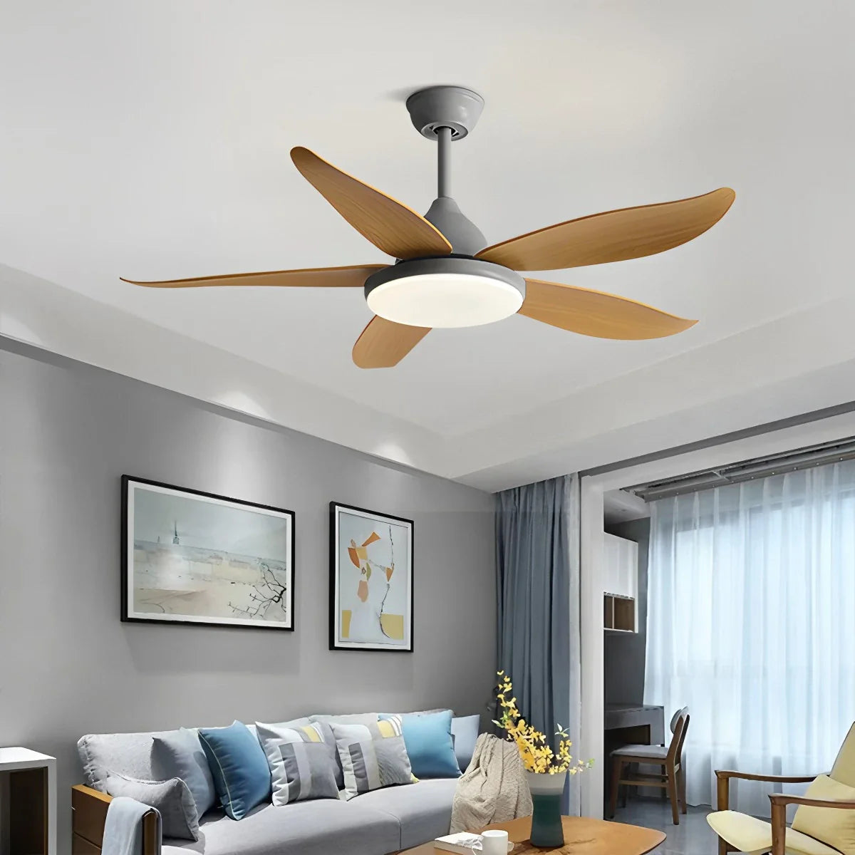 Feyran 5 Blade Contemporary Ceiling Fan Lamp