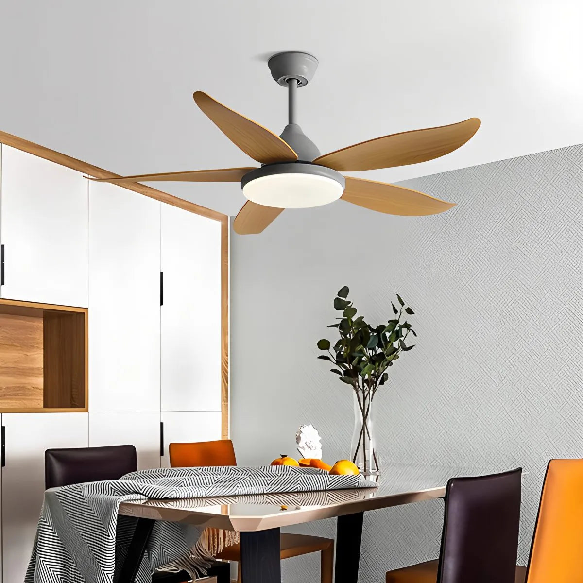 Feyran 5 Blade Contemporary Ceiling Fan Lamp