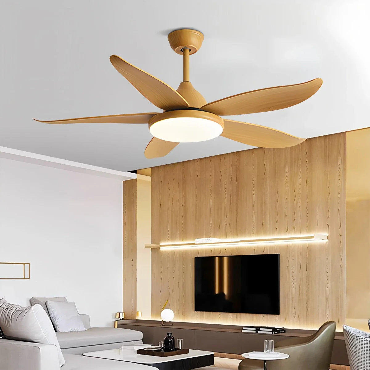Feyran 5 Blade Contemporary Ceiling Fan Lamp