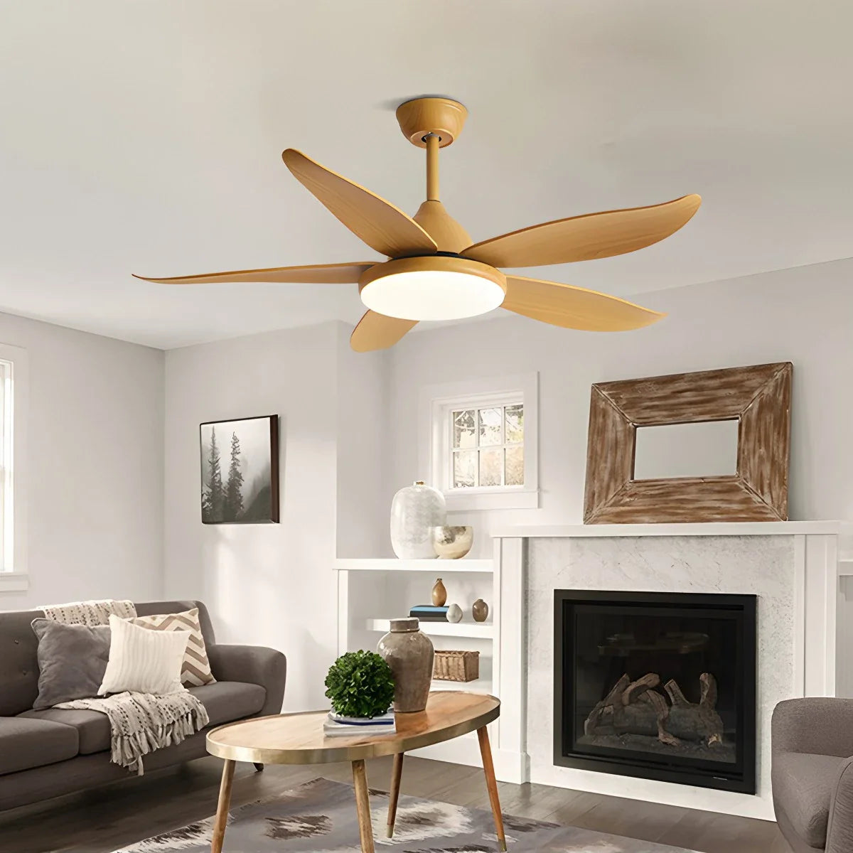 Feyran 5 Blade Contemporary Ceiling Fan Lamp