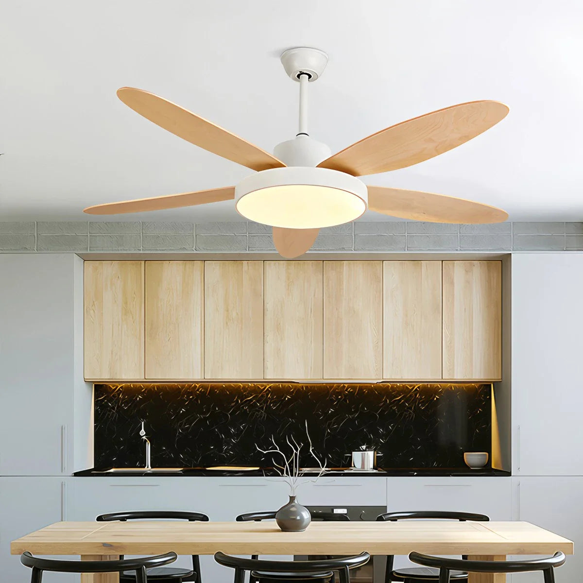 Feyran 5 Blade Modern Ceiling Fan Lamp for Living Room