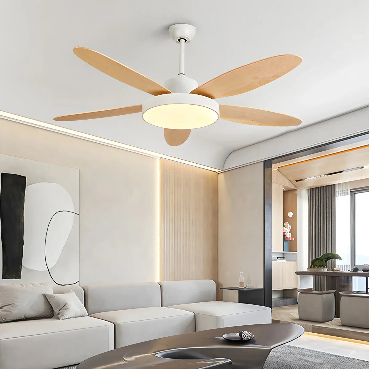 Feyran 5 Blade Modern Ceiling Fan Lamp for Living Room