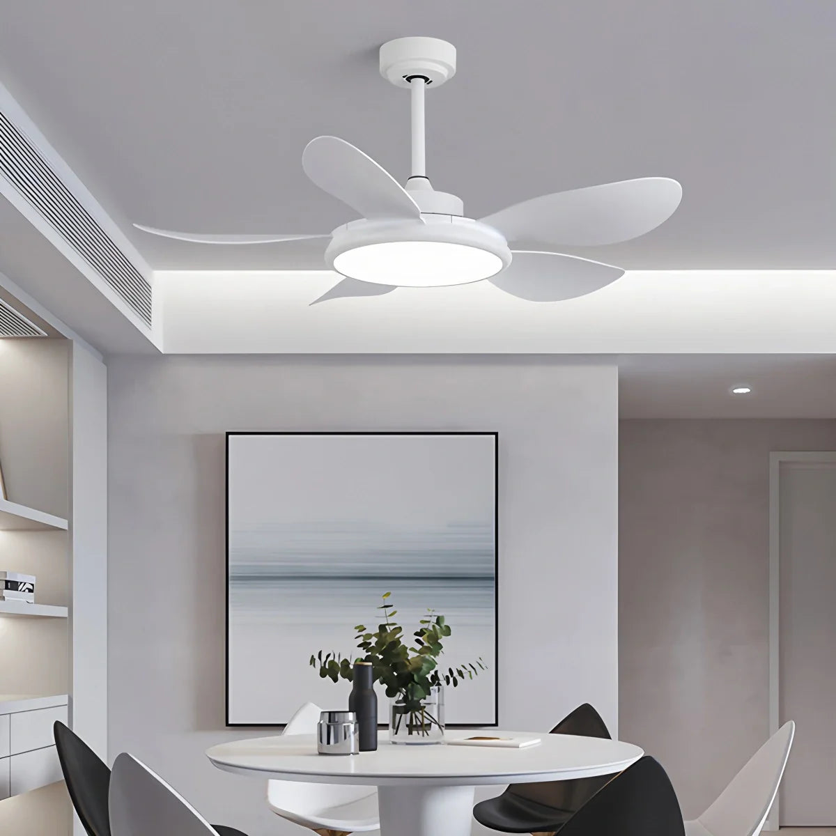 Feyran 5-Blade Wood Ceiling Fan with Light for Living Room