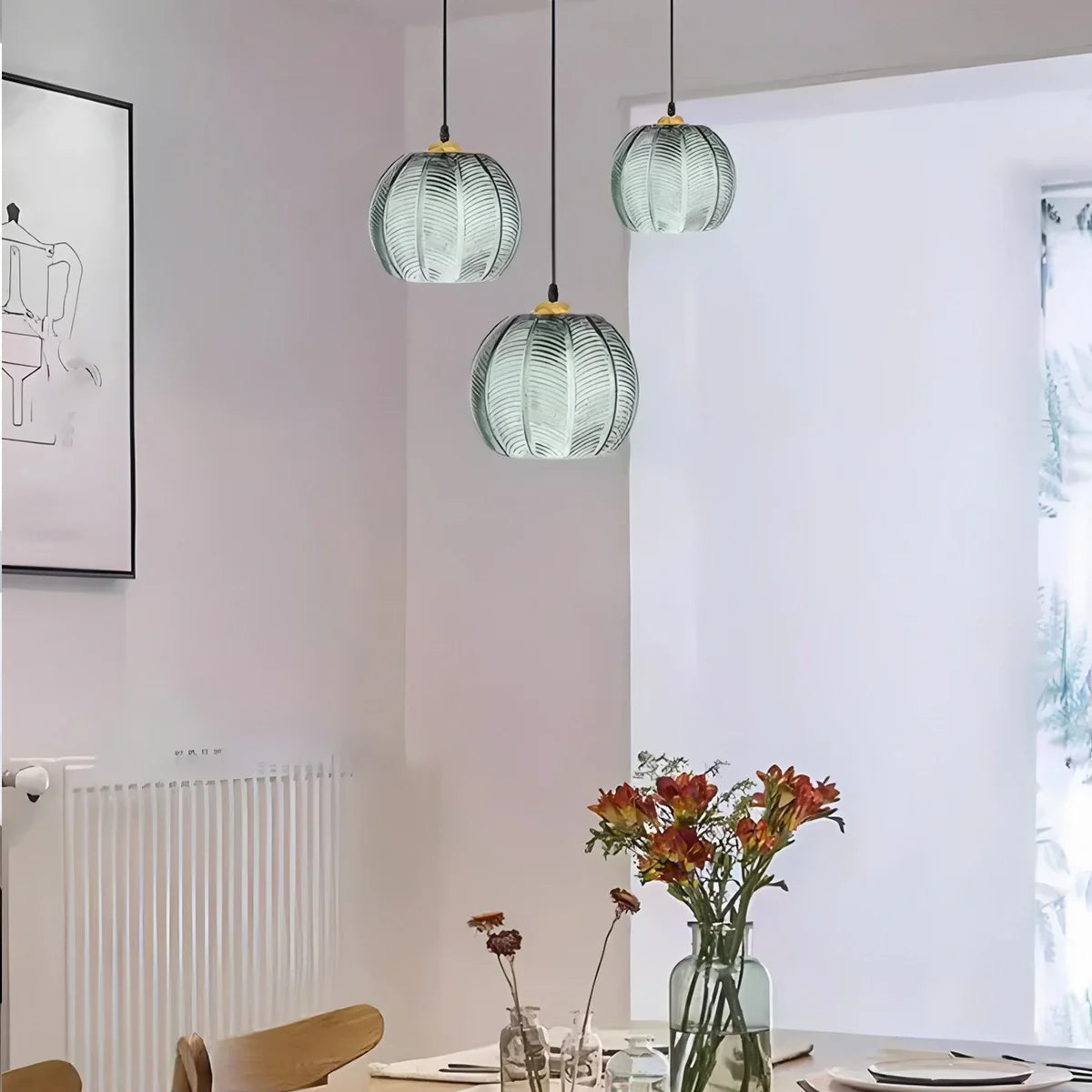 Feyran Aalin Frosted Glass Pendant Light for Dining Room