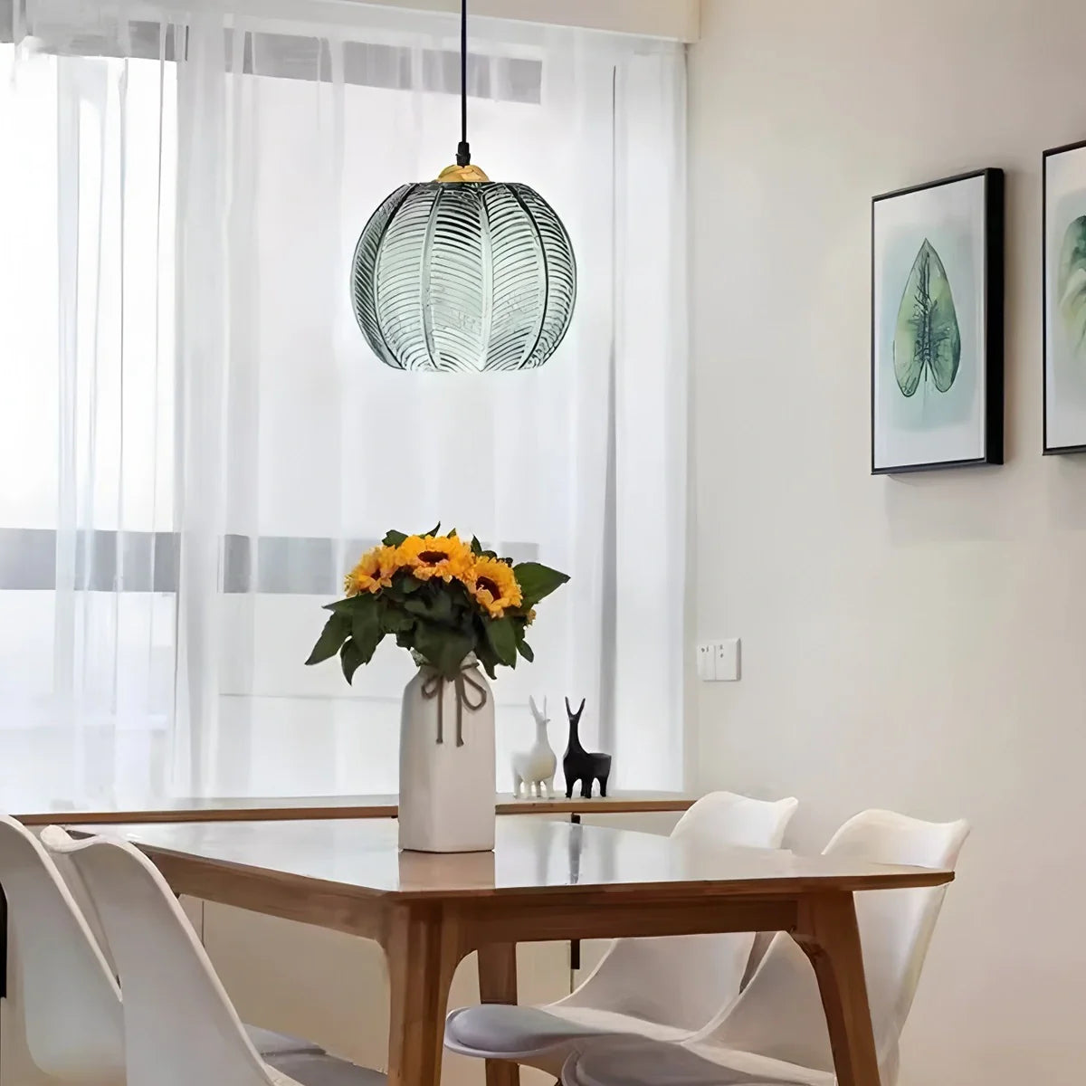 Feyran Aalin Frosted Glass Pendant Light for Dining Room