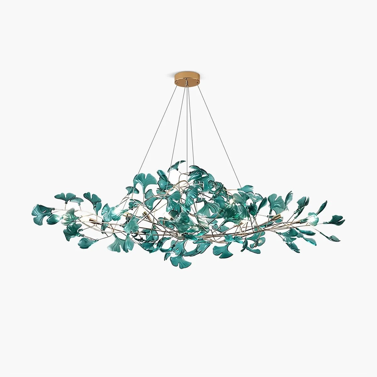 Feyran Acrylic Ginkgo Leaf Chandelier for Dining Area