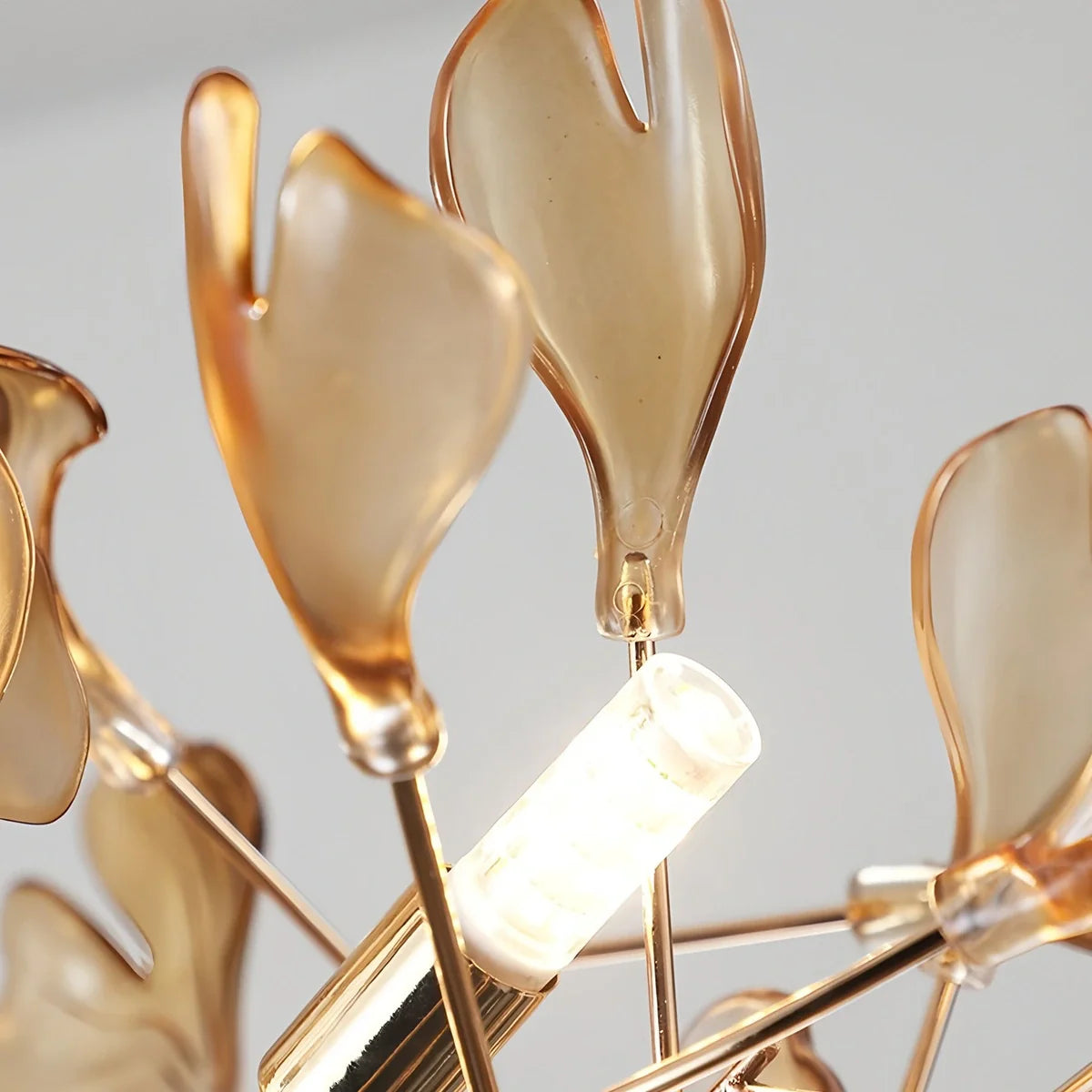 Feyran Acrylic Ginkgo Leaf Chandelier for Dining Area