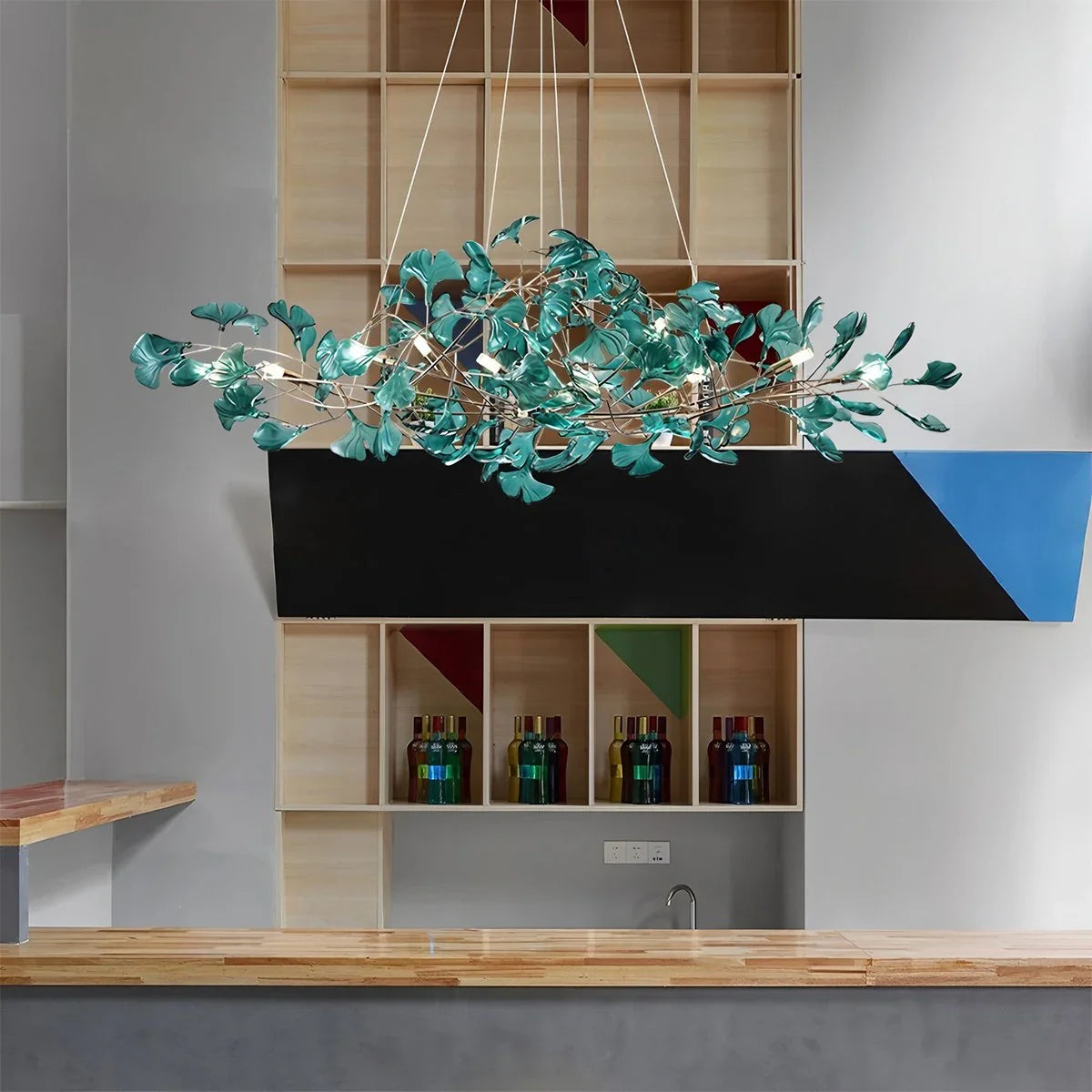 Feyran Acrylic Ginkgo Leaf Chandelier for Dining Area