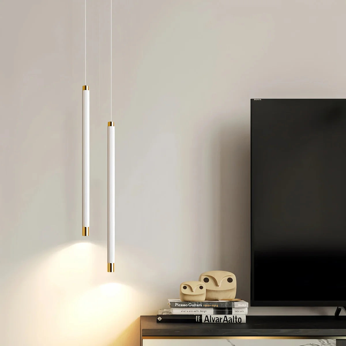 Feyran Adjustable Long Roman Column Pendant Light for Dining Room