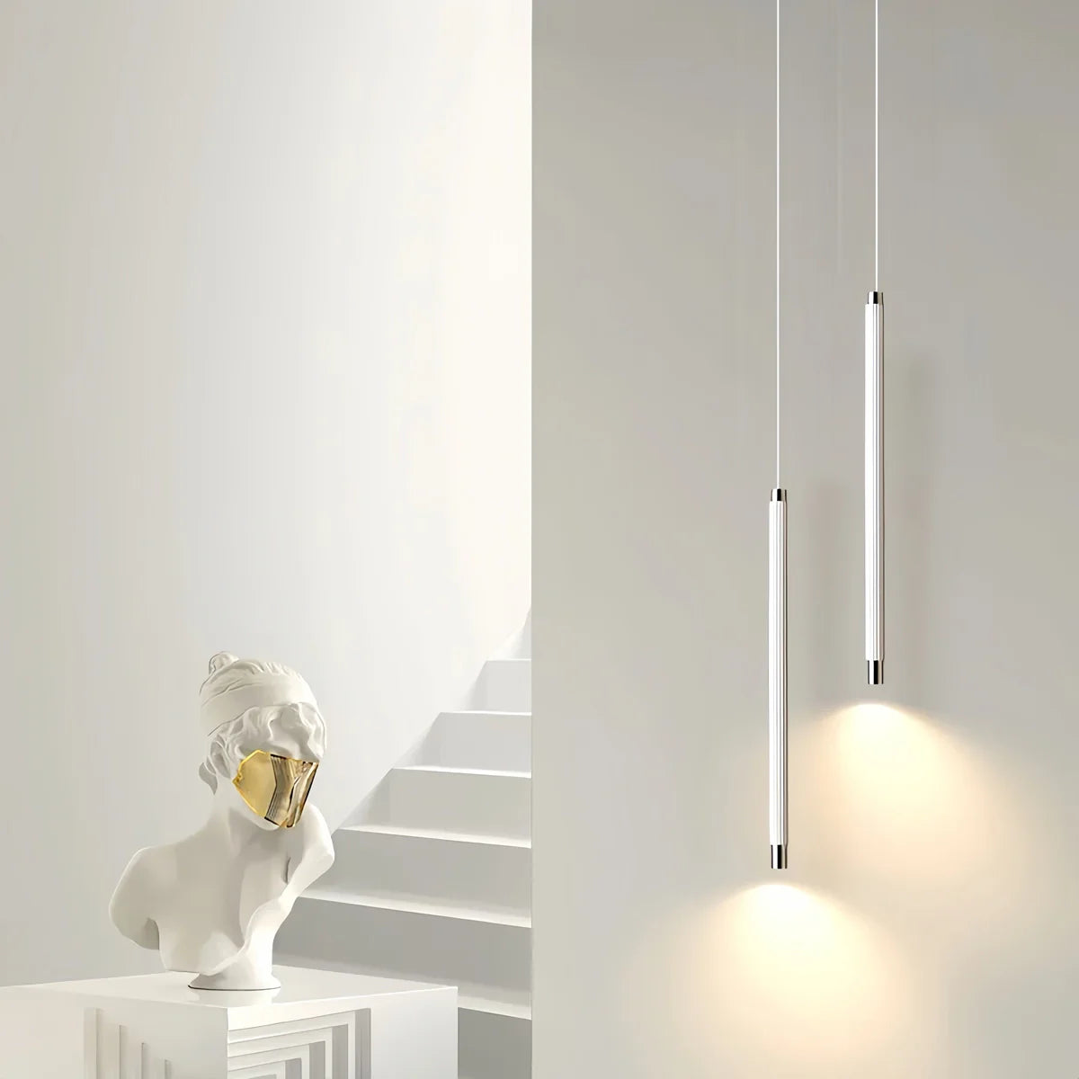 Feyran Adjustable Long Roman Column Pendant Light for Dining Room