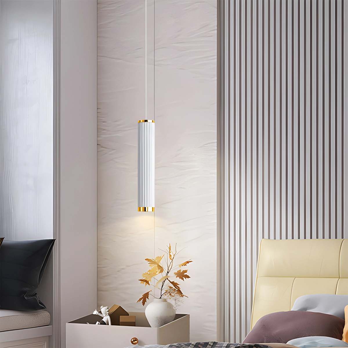 Feyran Adjustable Long Roman Column Pendant Light for Dining Room