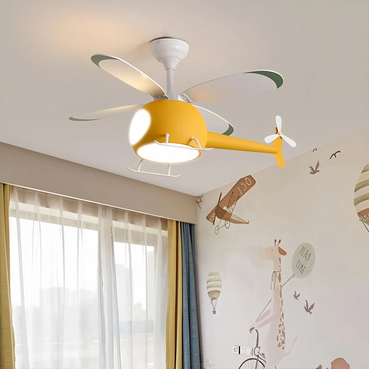 Feyran Airplane Ceiling Fan Lamp for Children’s Room