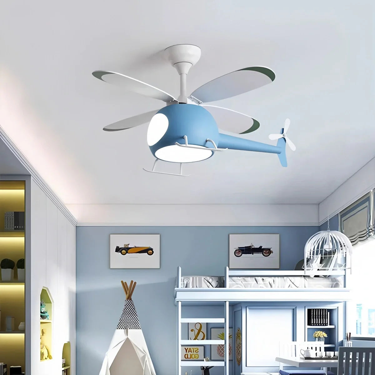 Feyran Airplane Ceiling Fan Lamp for Children’s Room