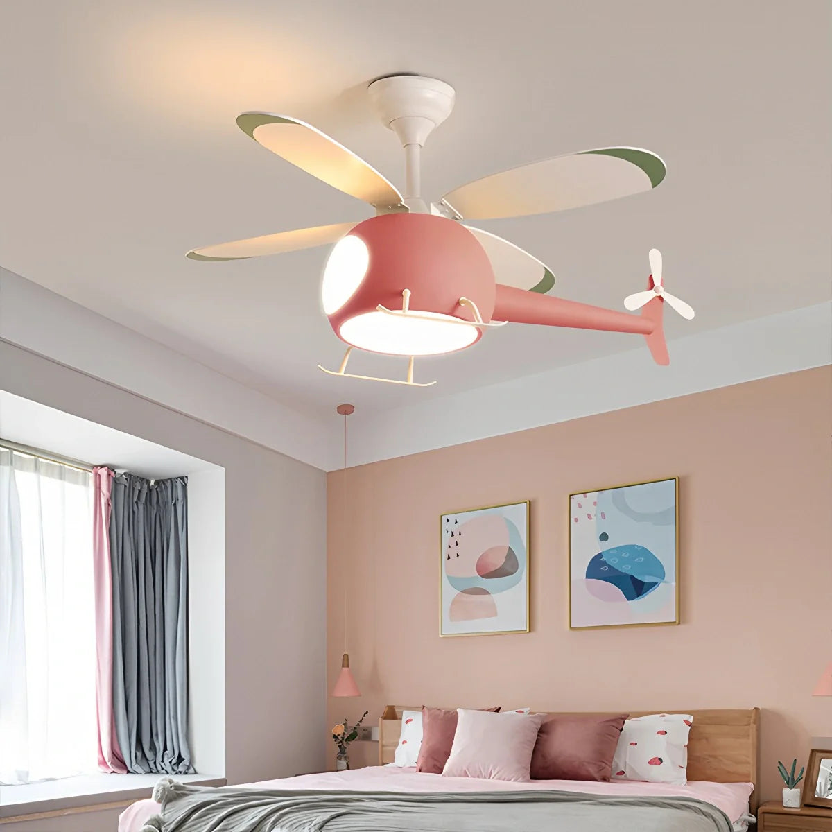 Feyran Airplane Ceiling Fan Lamp for Children’s Room