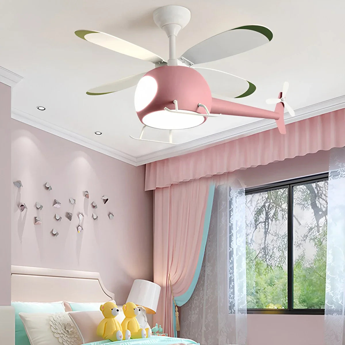Feyran Airplane Ceiling Fan Lamp for Children’s Room