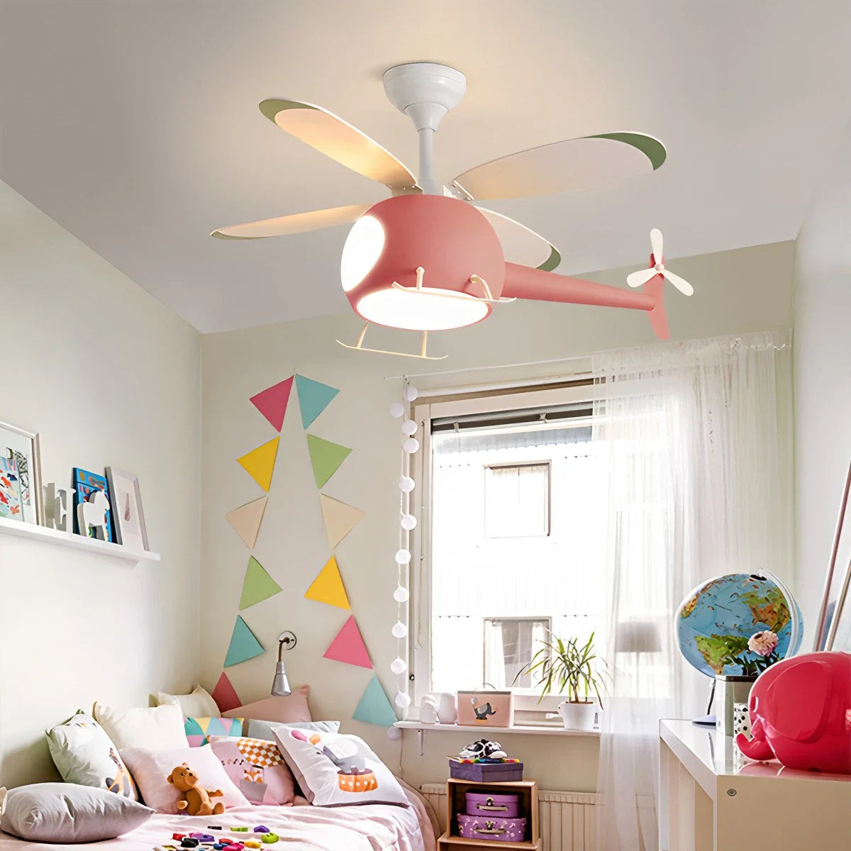 Feyran Airplane Ceiling Fan Lamp for Children’s Room