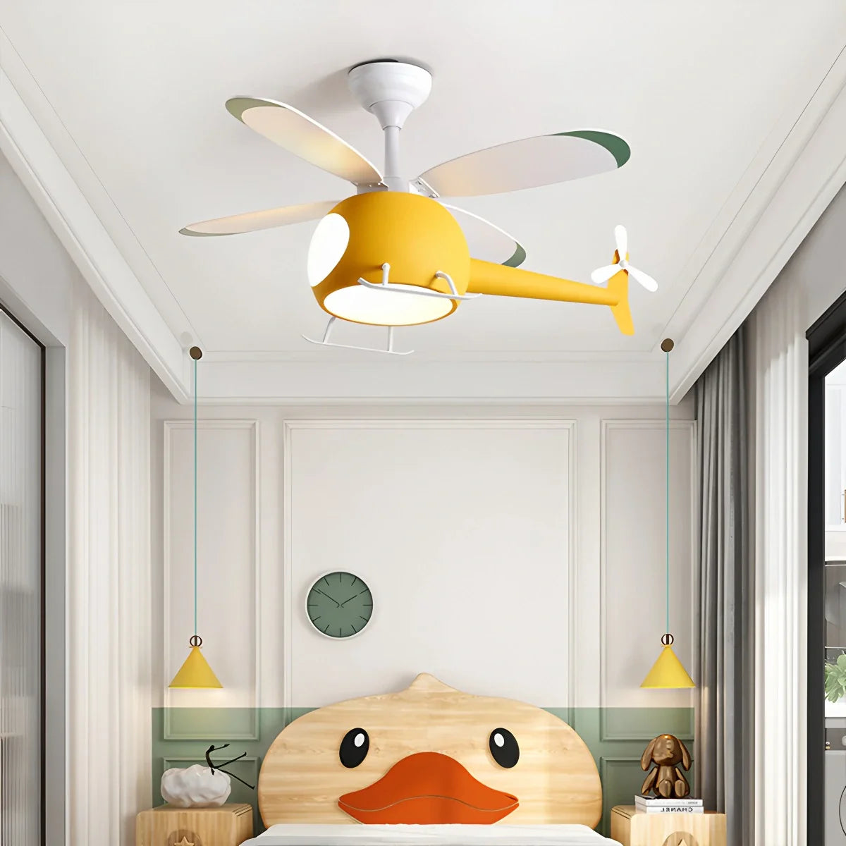 Feyran Airplane Ceiling Fan Lamp for Children’s Room