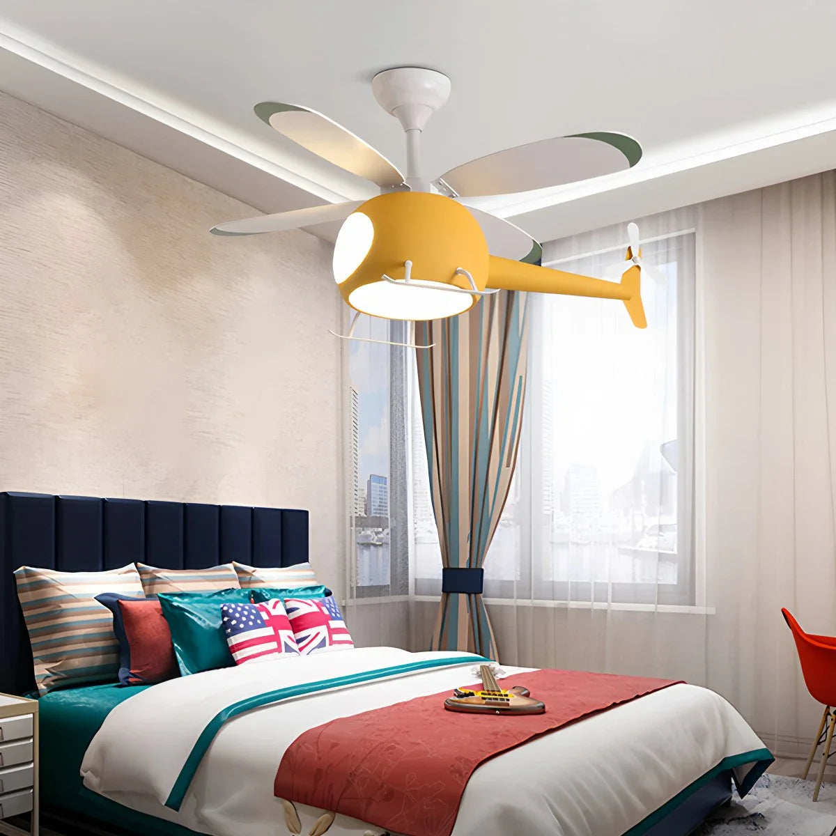 Feyran Airplane Ceiling Fan Lamp for Children’s Room