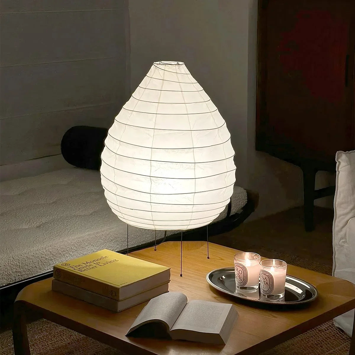 Feyran Akari 22N Rice Paper Table Lamp for Bedroom