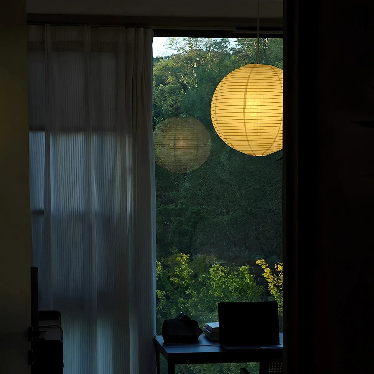 Feyran Akari Spherical Pendant Light for Living Room