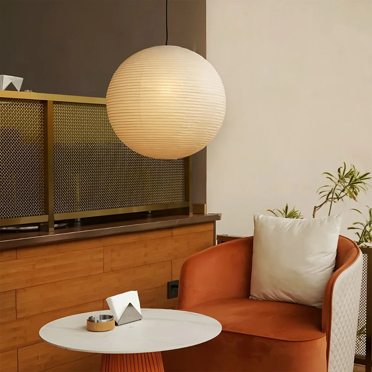 Feyran Akari Spherical Pendant Light for Living Room