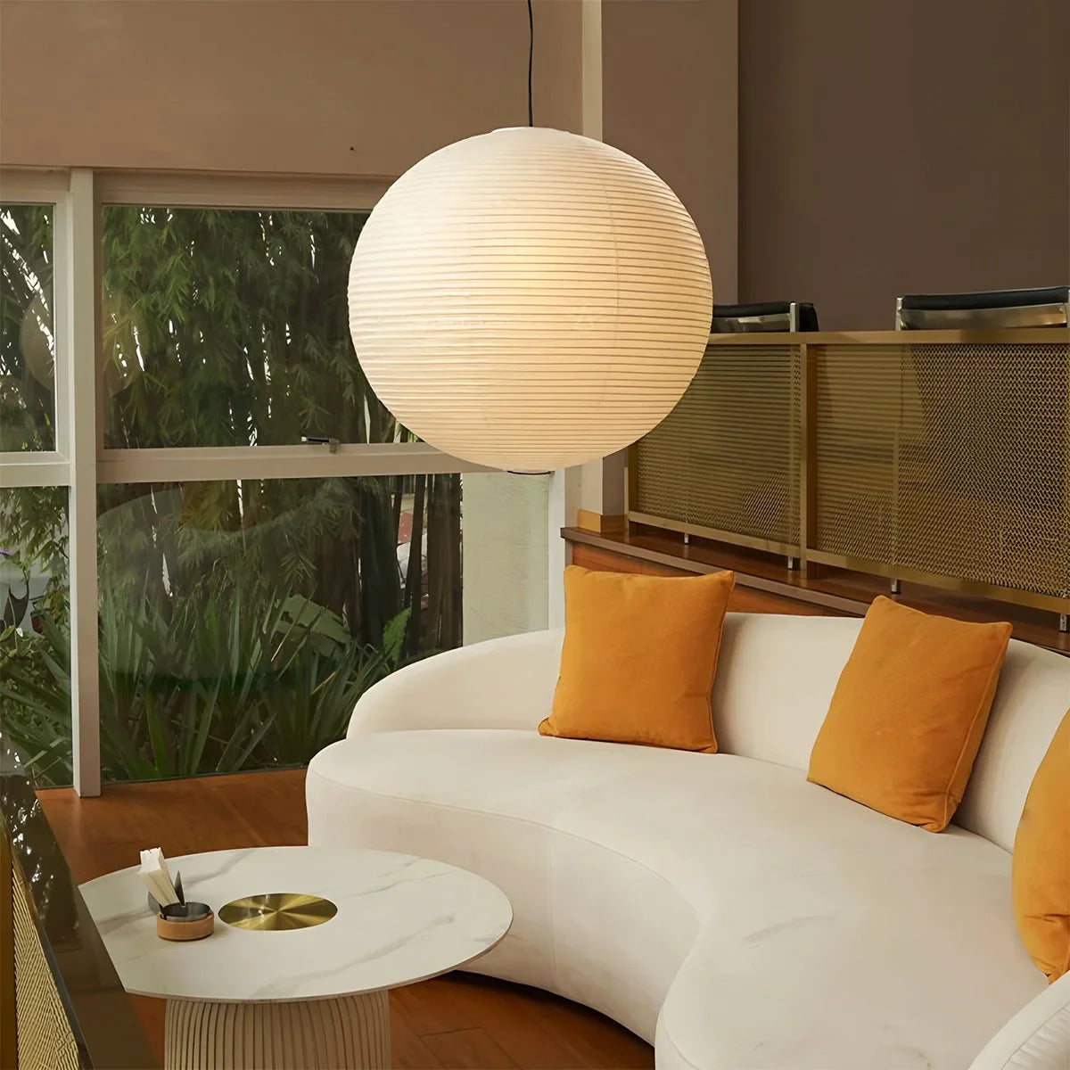Feyran Akari Spherical Pendant Light for Living Room