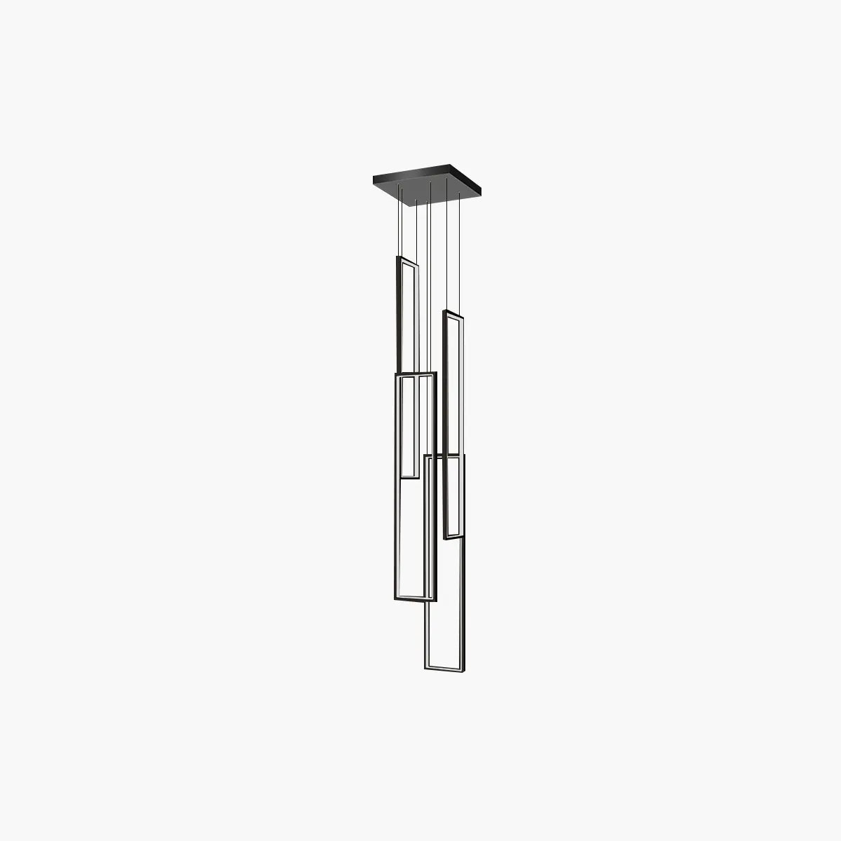 Feyran Aldarj Rectangular LED Staircase Chandelier
