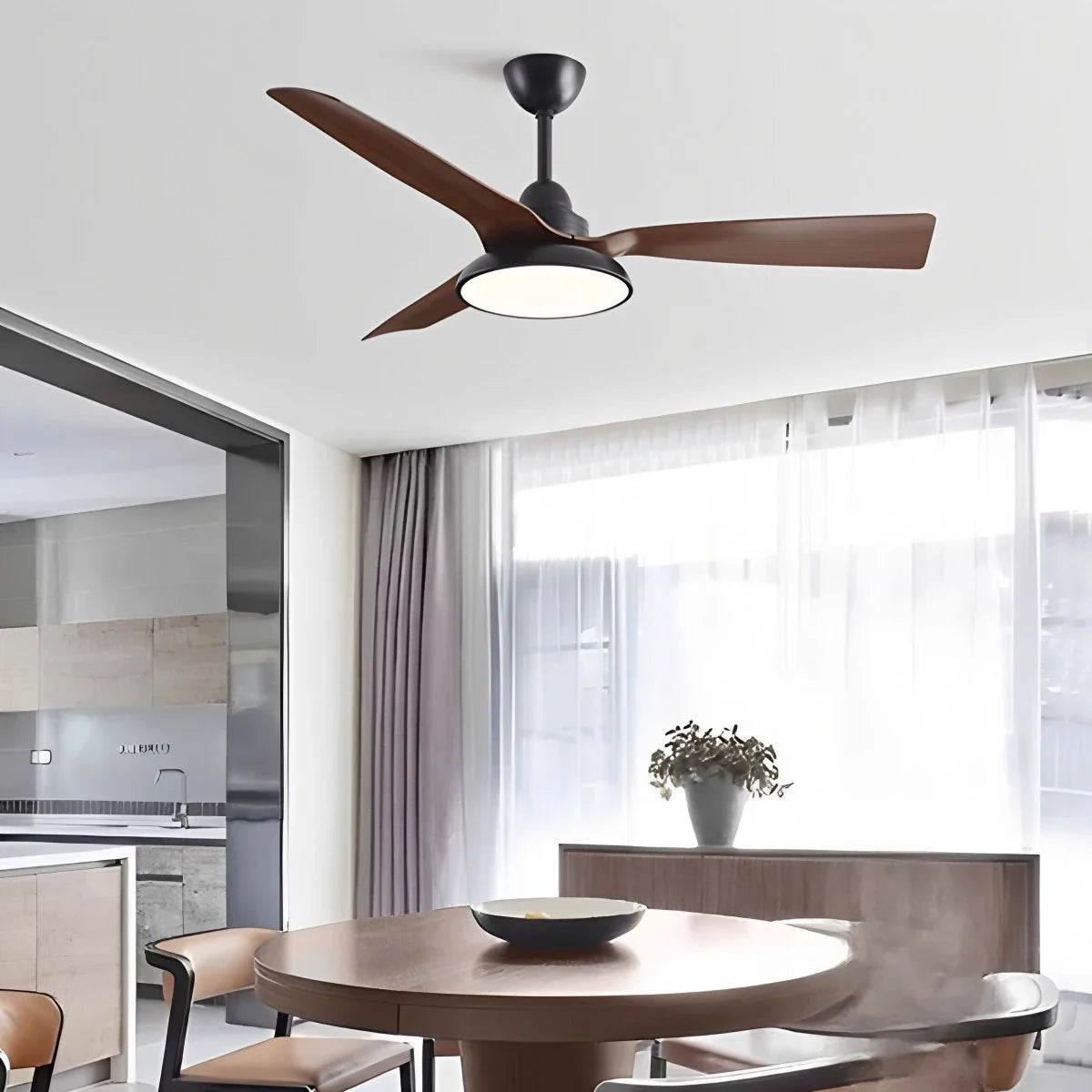 Feyran American Retro Ceiling Fan With Light