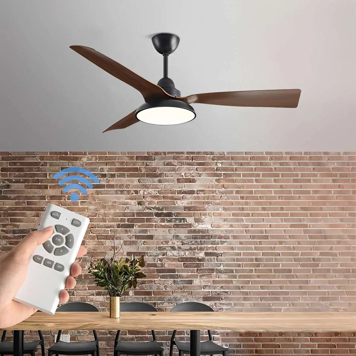 Feyran American Retro Ceiling Fan With Light