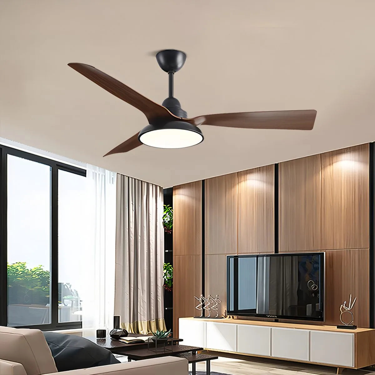 Feyran American Retro Ceiling Fan With Light