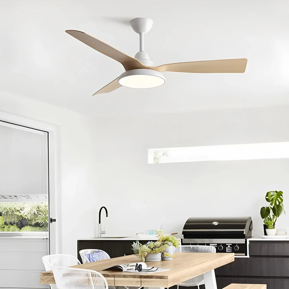 Feyran American Retro Ceiling Fan With Light