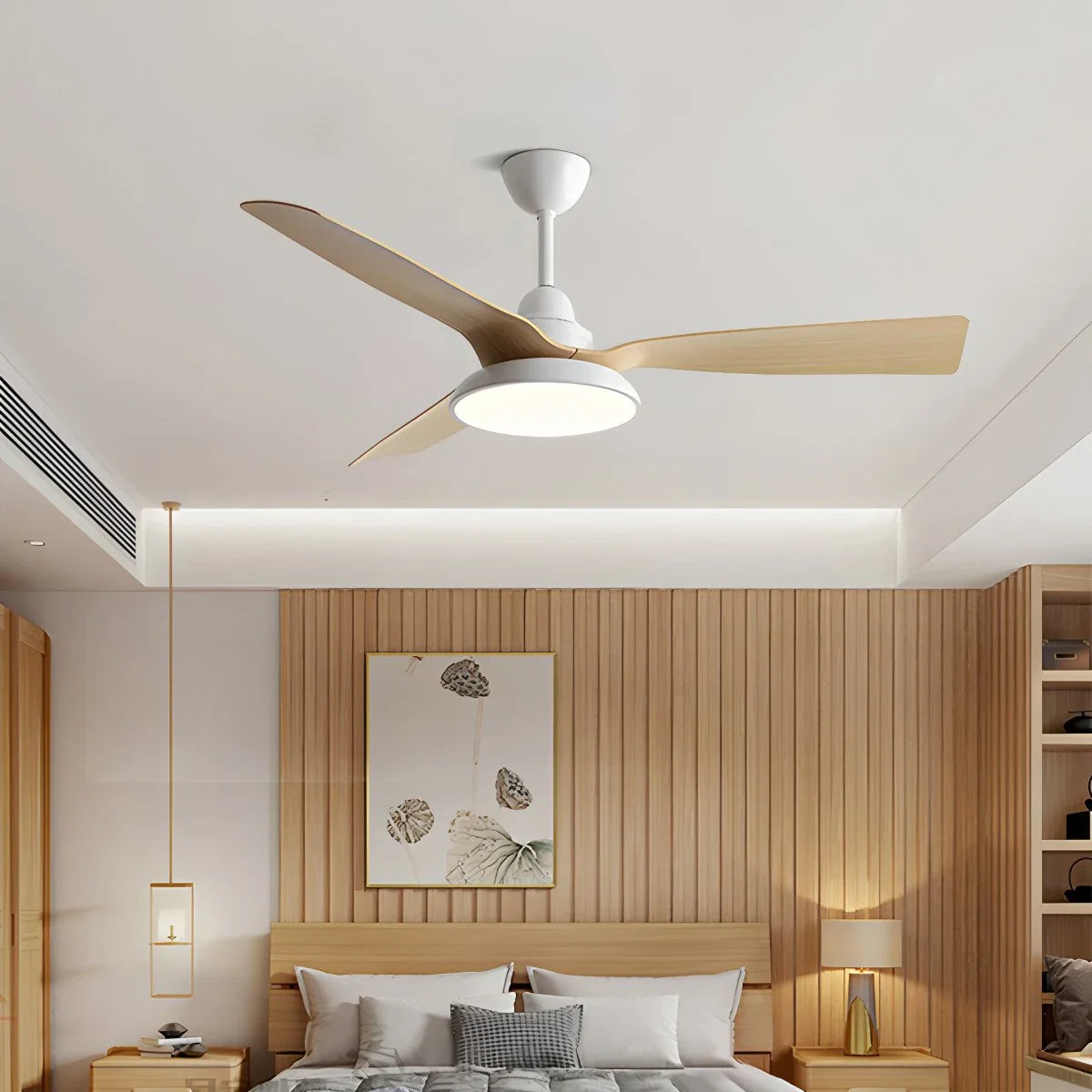Feyran American Retro Ceiling Fan With Light