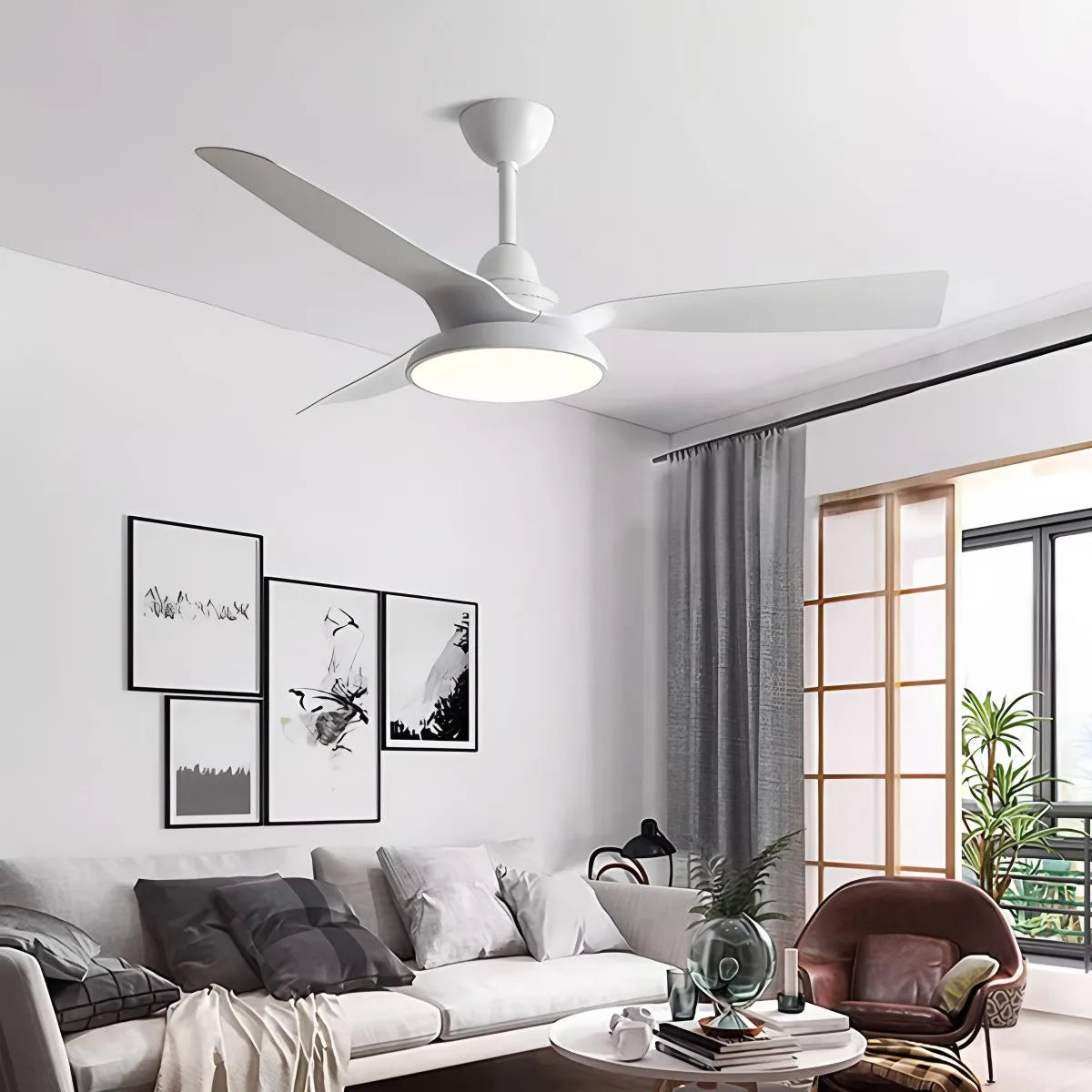 Feyran American Retro Ceiling Fan With Light