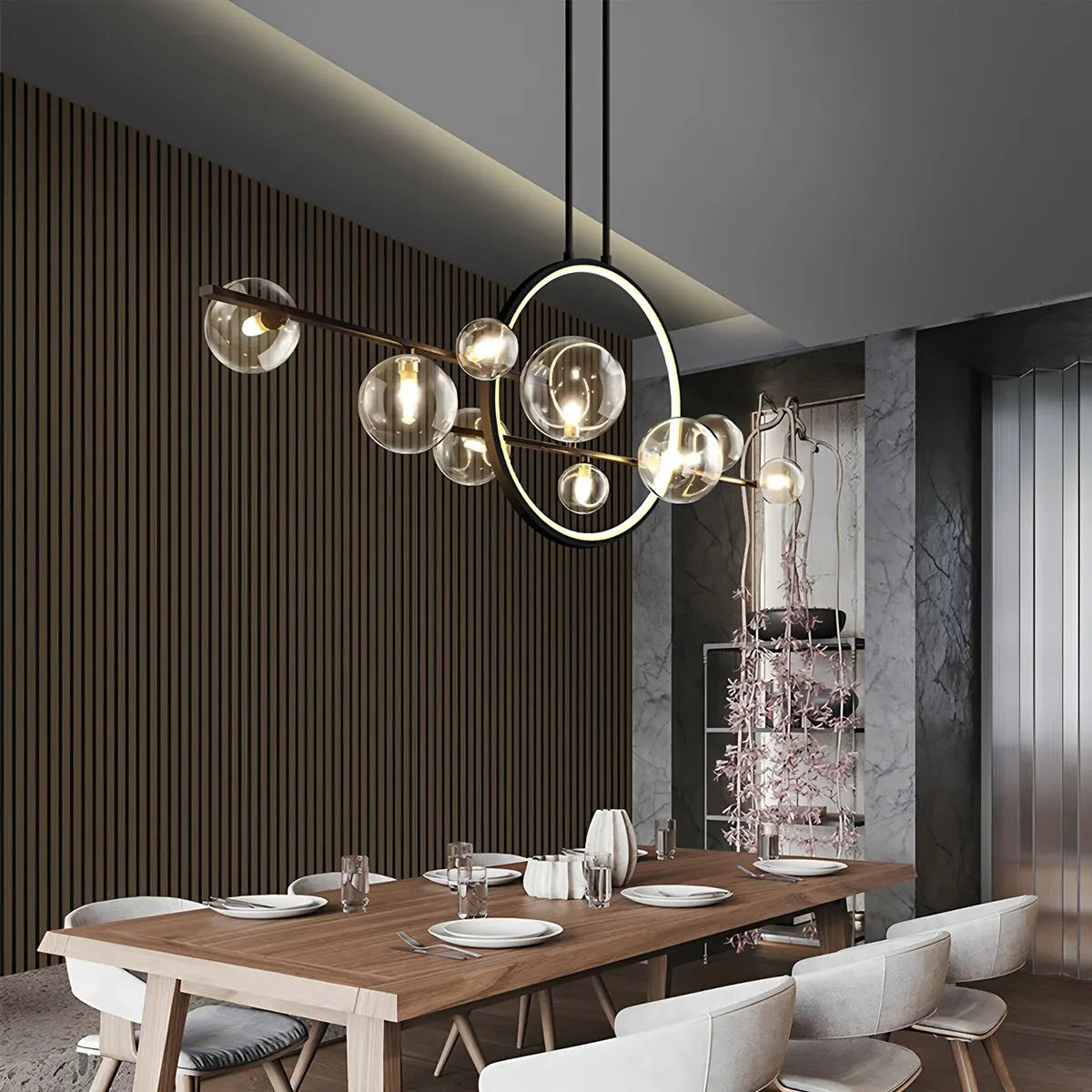 Feyran Archipelago Modern Glass Ball Chandelier