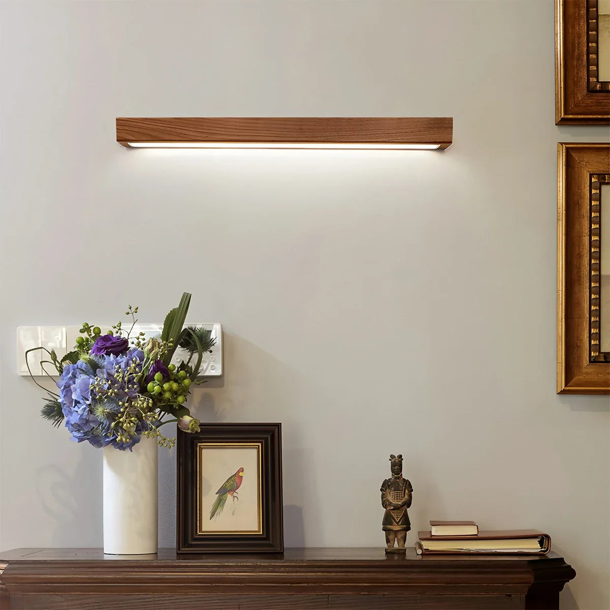 Feyran Arlo Linear Wood Wall Light for Hallway