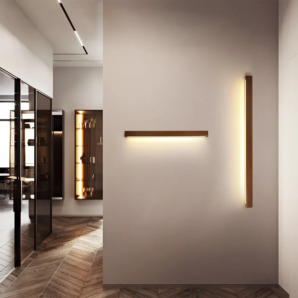 Feyran Arlo Linear Wood Wall Light for Hallway