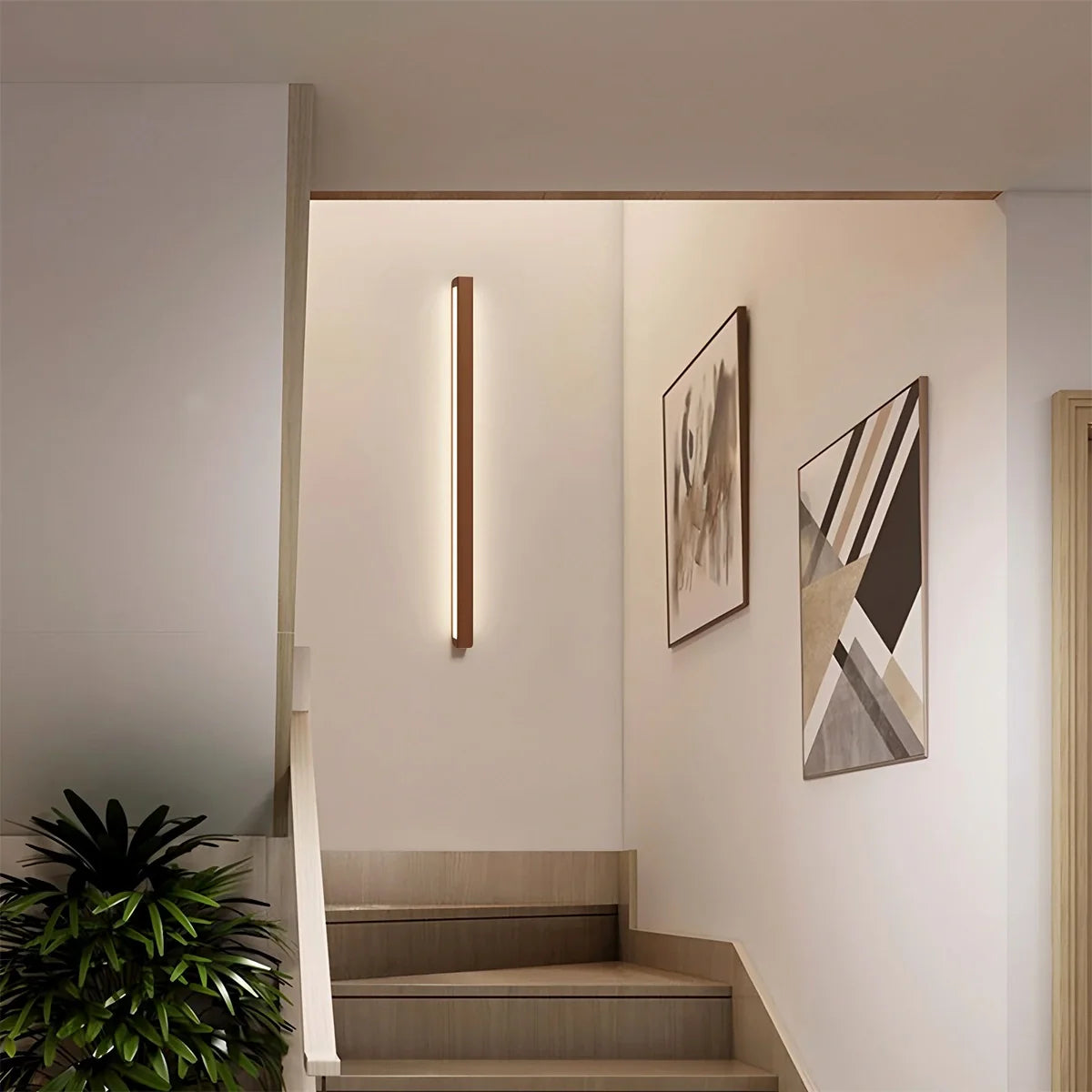 Feyran Arlo Linear Wood Wall Light for Hallway