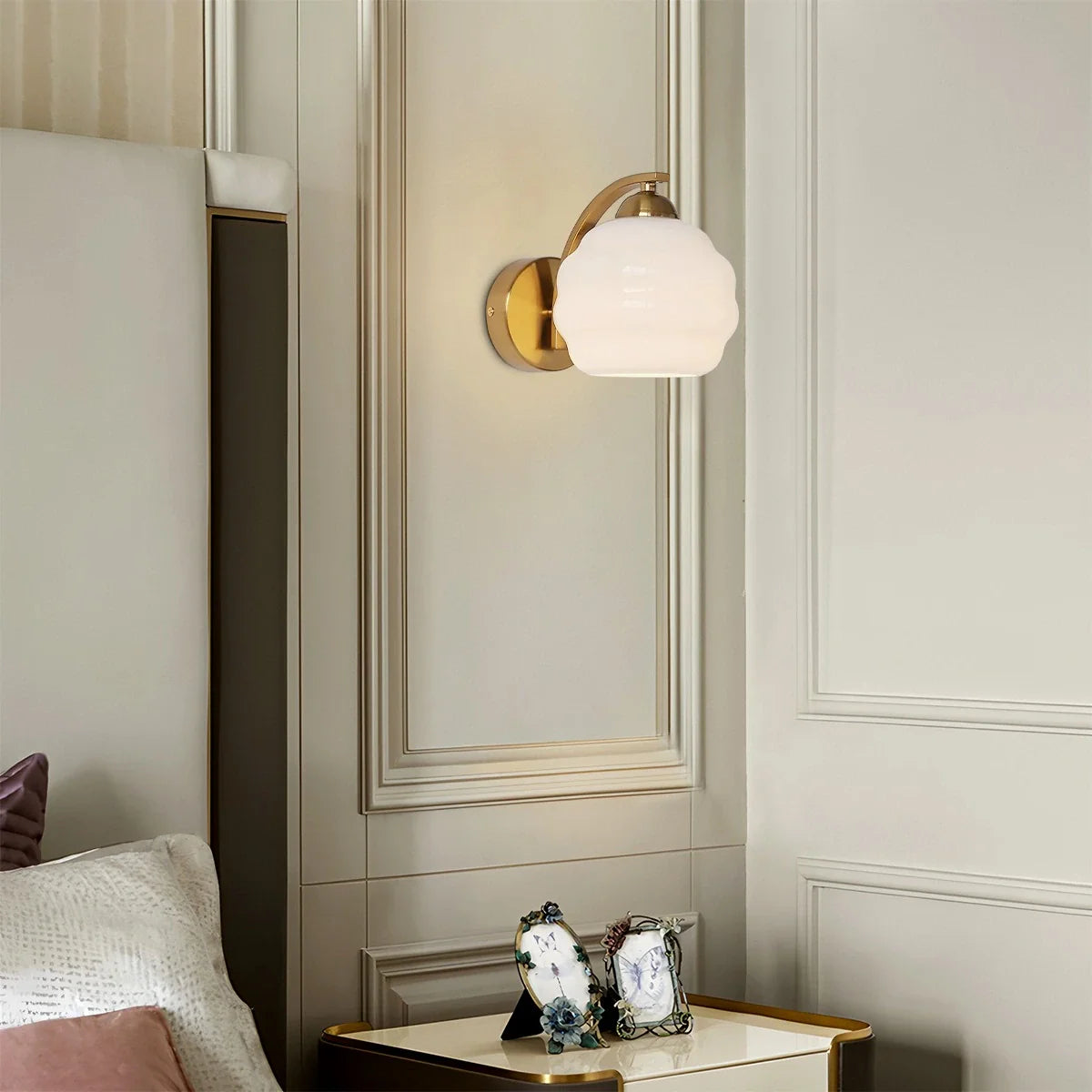 Feyran Art Deco Vintage Glass Wall Lamp