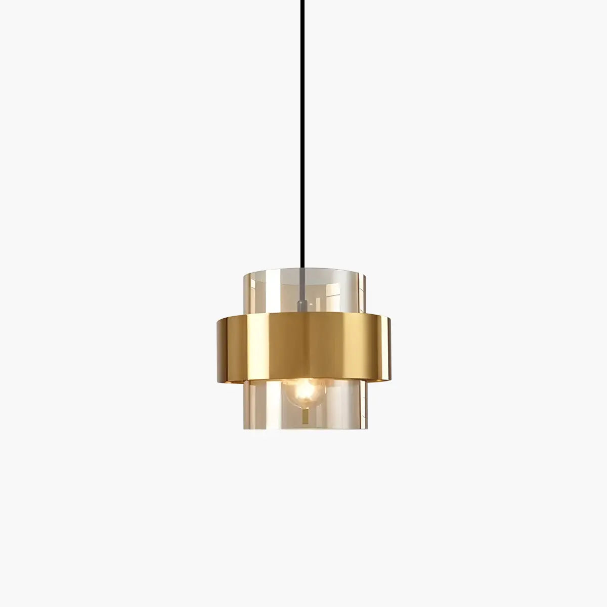 Feyran Azenor Cylindrical Glass Pendant Light for Bedroom