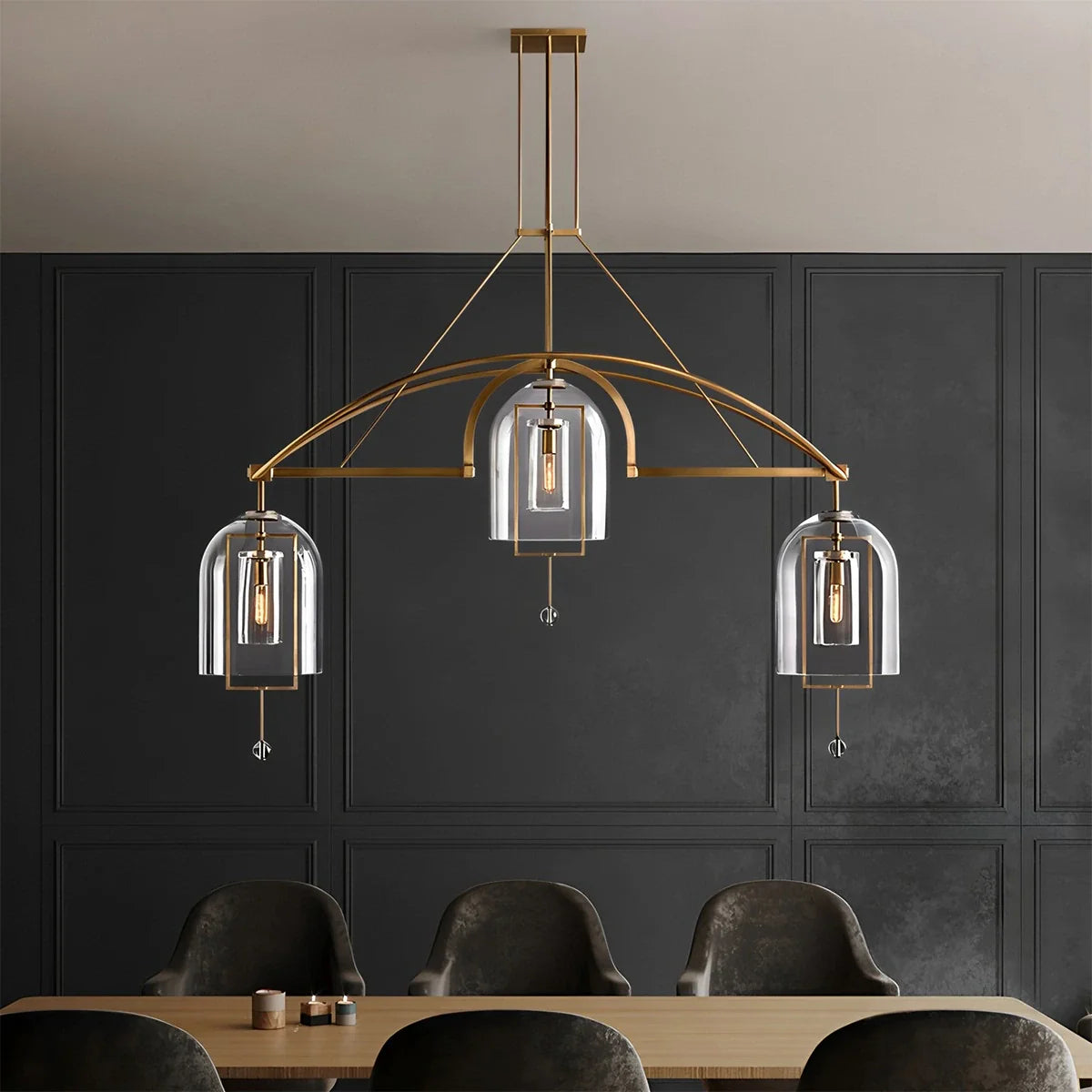 Feyran Bell Glass Chandelier for Living Room